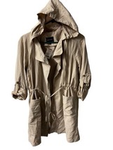 Love Tree Safari Jacket Womens Size S Khaki  Mid Length Hooded Travel - £12.57 GBP