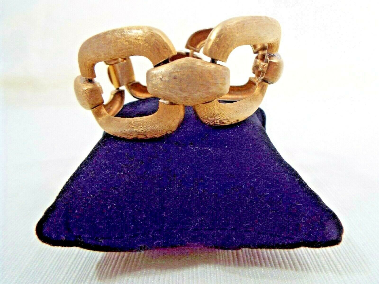 Signed P.E.P. Vintage Erwin Pearl Bold Couture Gold Tone 7.5" Link Bracelet Item image 10