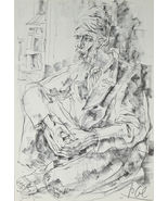 &quot;Thinking&quot; by Yossi Stern Signed Limited Edition of 200 Lithograph Print - $107.53 CAD