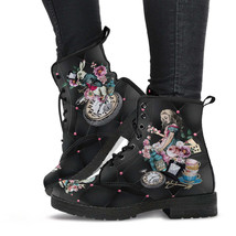 Combat Boots - Alice in Wonderland Gifts #45 Colorful Series | Women&#39;s B... - £70.75 GBP