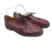 Dr Martens Mens Oxford Lace Up Shoes Made in England Vtg Burgundy Red Size US 11 - $58.04