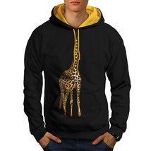 Wellcoda Funny Tall Giraffe Human Mens Contrast Hoodie - $44.27