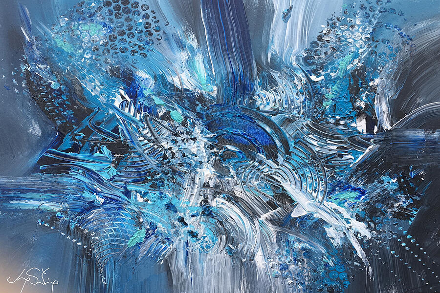 Midnight Tides Abstract Art Print - $90.00