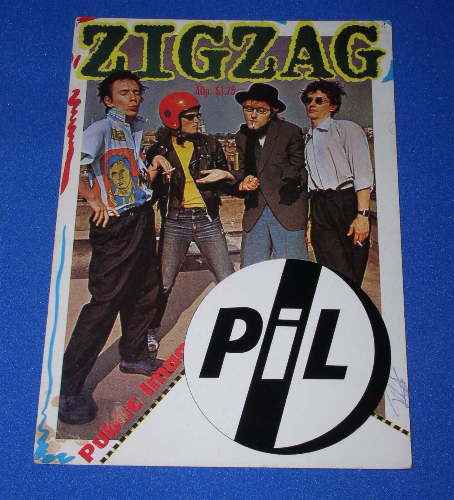 PIL Public Image Postcard Vintage Zigzag Underground Printed In England - $19.99