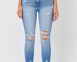 Cello Jocelyn High Rise Distressed Skinny Jeans Medium Wash - €38,52 EUR