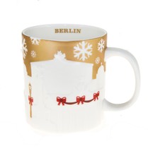Starbucks Berlin Germany Christmas Relief Gold Mug Limited 2014 City Icon 18Oz - £147.96 GBP
