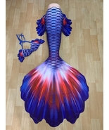 Big Mermaid Tail Swimsuit For Adults Women Free Diving Show Costumes No ... - £67.90 GBP
