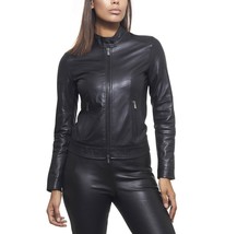 Jacket Women S Coat Winter Warm Outwear Fleece Black Solid Biker Size Women’s 4 - £85.52 GBP