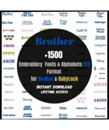 Machine Embroidery Fonts and Alphabets Designs for Brother &amp; Babylock PE... - €30,29 EUR