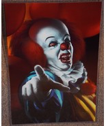 IT Pennywise Glossy Art Horror Print 11 x 17 In Hard Plastic Sleeve - £19.65 GBP