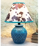 Indian Tribal Southwest Navajo Vector Turquoise Petite Vase Table Lamp W... - $131.22 CAD