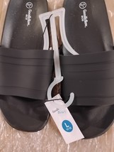 Men&#39;s Ricky Slides Black Sandals - Size Large 11/12 Goodfellow &amp; Co™ BNWT - $96.49 MXN