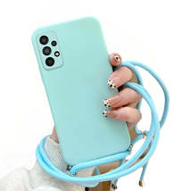 Anymob Samsung Phone Case Blue Green Crossbody Necklace Lanyard- A10 50 31 51 71 - £18.63 GBP
