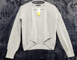 Love Ellie Cardigan Sweater Womens Size Large Gray Knit Long Sleeves Open Front - £12.33 GBP