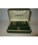 (MX-1) vintage set of Swank Cufflinks & Tie Tack - Matching set in original box