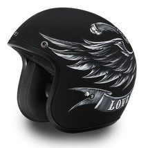 CLOSEOUT 50% OFF-Daytona CRUISER W/ LOVE IT D.O.T. Motorcycle Biker Helm... - £43.74 GBP