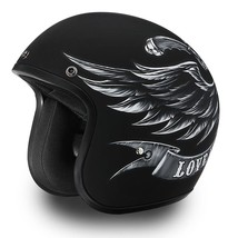 CLOSEOUT 50% OFF-Daytona CRUISER W/ LOVE IT D.O.T. Motorcycle Biker Helm... - £43.90 GBP