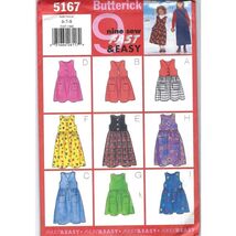 Butterick Sewing Pattern 5167 Jumper Girls Size 2-5 UNCUT - $6.22