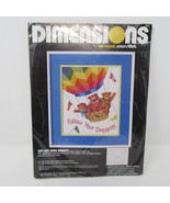 Dimensions No Count Cross Stitch Kit Up! Up! And Away! Teddy Bears in Ba... - £11.35 GBP