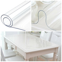 42&quot;X78&quot; Waterproof Pvc Clear Tablecloth Transparent Table Protector Cover 1.5Mm - £61.35 GBP