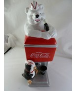 Vintage Coca Cola Cookie Jar Polar Bear &amp; Penguin at  Soda Fountain Mach... - $28.22 CAD
