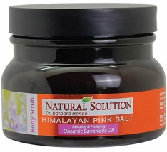 Natural Solution Himalayan Pink Salt Body Scrub with Organic Lavender Oil 12.3oz - £12.50 GBP