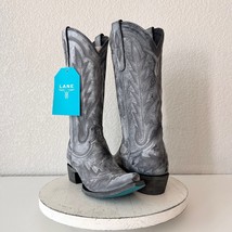 NEW Lane LEXINGTON Black Leather Cowboy Boots 6.5 Womens Western Wear Snip Toe - £181.71 GBP