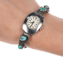 6&quot;+ Native American silver and turquoise watch tips - £105.73 GBP