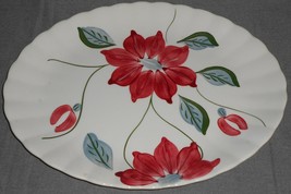 Blue Ridge Becky Pattern Hand Painted 13&quot; Oval Serving Platter - £23.73 GBP