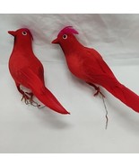 (2) Mangelsens Designer Accessories 5&quot; Red Paper Craft Birds - $12.86