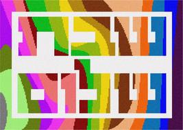 Pepita Needlepoint Canvas: Challah Cover Block Letter Palette, 17&quot; x 12&quot; - $146.00+