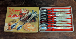 1950&#39;s Stainless Little Spoon Fruit Snack &amp; Hors D&#39;oeuvre Set of 8 w/ Bo... - $14.50