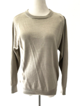 Belford Womens Medium Weight Light Taupe Sweater Silk Size Small Runs Large - £28.53 GBP