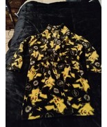 Pikachu Pokemon Boys Plush Robe Bathrobe Size SMALL Fleece Nintendo  - $8.81