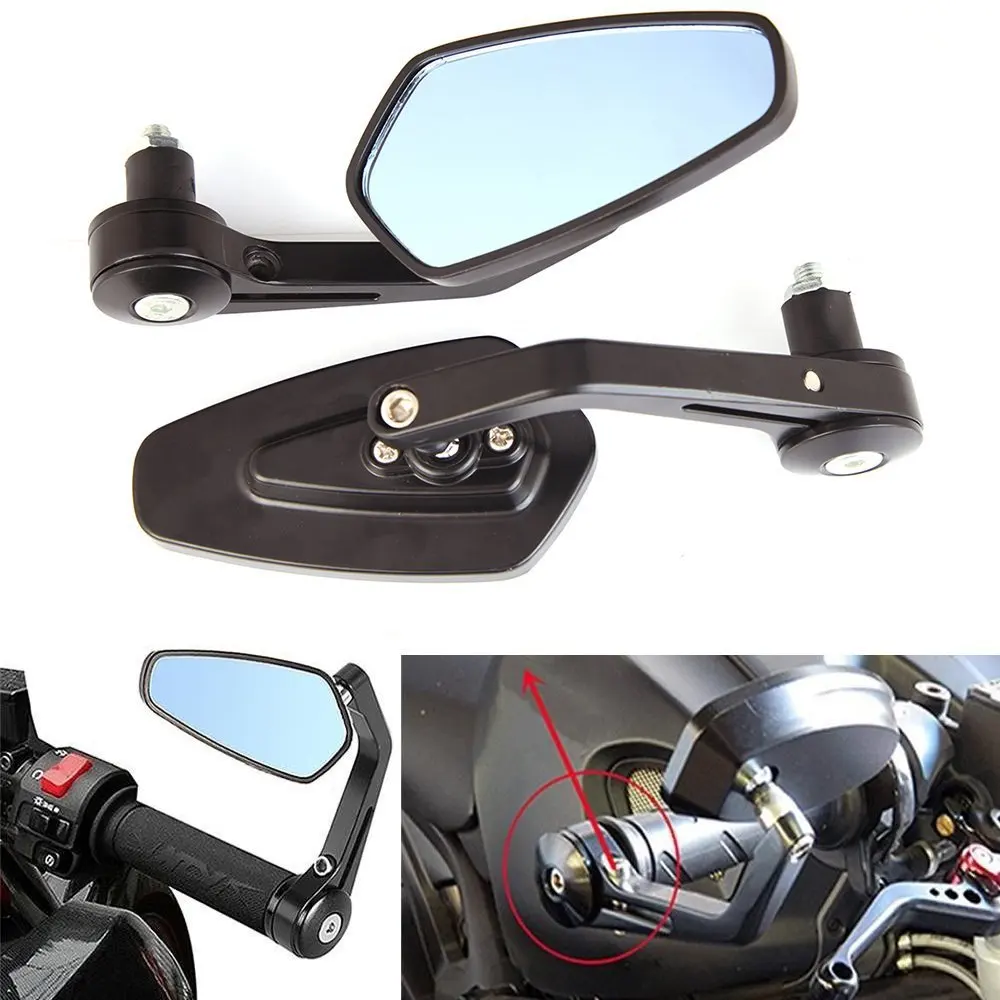 1 Pair 7/8 Inches Bar End Rear Mirrors Moto Motorcycle Scooters Rearview Mirror  - £648.61 GBP