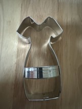 4.25&quot; Cocktail Party Dress Cookie Cutter Metal With Handle - £5.51 GBP