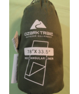 NEW OLIVE DRAB Ozark Trail Rectangular Sleeping Bag Liner, 78&quot; X 33.5&quot; C... - $32.01 CAD