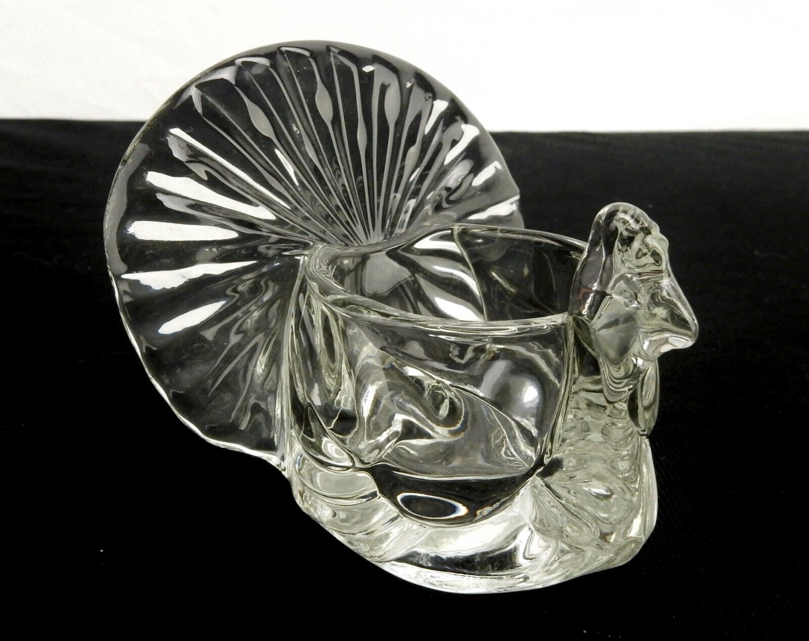 Primary image for AVON Turkey Figural Votive Candle Holder, Clear Glass, Thanksgiving Home Decor