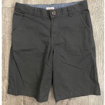 Cat &amp; Jack Boys Black Chino Shorts Size 12 Flat Front School Uniform Casual - $8.91