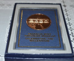 The Franklin Mint 2000 Millennium Bronze Proof Medal,box, stand - £11.84 GBP