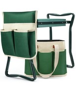 Garden Stool and Kneeler, Foldable Gardening Bench with Tool Bag Pouch E... - $6,157.46 MXN