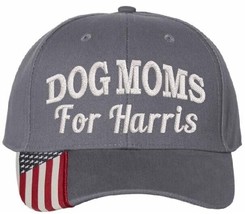 Dog Moms for Harris Hat Vote Kamala Harris 2024 Embroidered USA300 Charcoal hat - $24.74