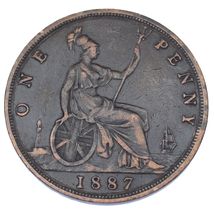 1887 Great Britain Penny (VF Very Fine Plus Condition KM# 755 - $92.00