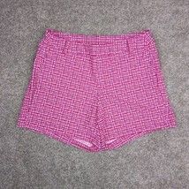 Spanx Sunshine Shorts Women L Pink Hibiscus Gingham Stretch Quick Dry - £19.90 GBP