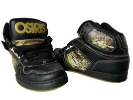 Osiris Men 9.5 BRONX Boombox Black and Gold Skater Shoes Sneakers - £71.37 GBP