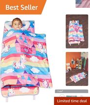 Nap Mat with Removable Pillow - Unicorn Dreams - Carry Handle with Strap... - $48.22