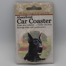 Super Absorbent Car Coaster - Dog - Great Dane - Black - $5.44