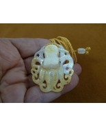 j-octo-52 white yellow Octopus Mother of Pearl material PENDANT octopi o... - €54,01 EUR