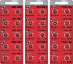 Toshiba LR41 AG3 Alkaline 1.5 Volt Battery (30 Batteries) - £15.17 GBP