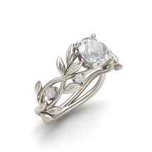 CC Olive Leaves Rings For Women Princess Diamant Cubic Zirconia Engagement Ring  - £6.67 GBP